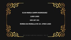 abogado Elva Maria Campo Rodriguez en la localidad de Lugo