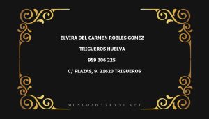 abogado Elvira Del Carmen Robles Gomez en la localidad de Trigueros