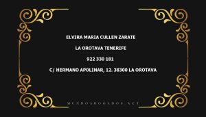 abogado Elvira Maria Cullen Zarate en la localidad de La Orotava