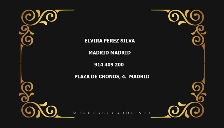 abogado Elvira Perez Silva en la localidad de Madrid