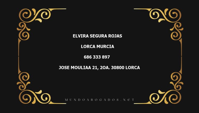 abogado Elvira Segura Rojas en la localidad de Lorca