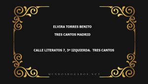 abogado Elvira Torres Benito en la localidad de Tres Cantos