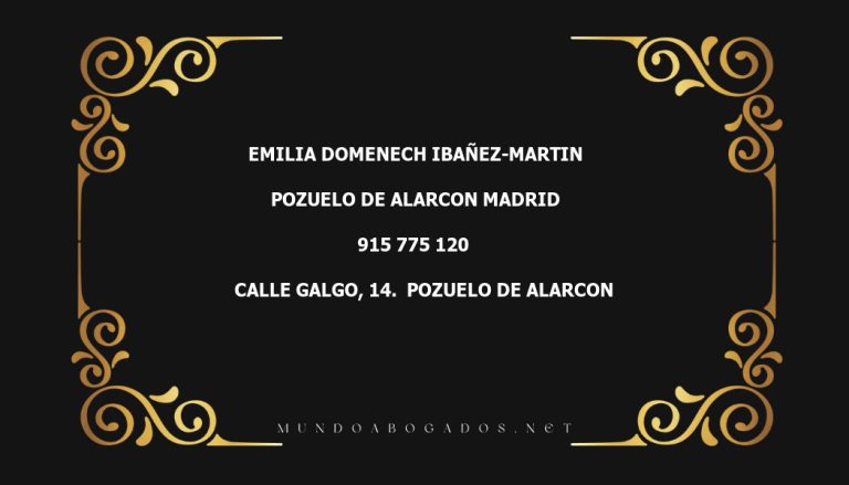 abogado Emilia Domenech Ibañez-Martin en la localidad de Pozuelo de Alarcon