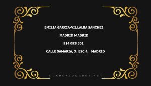 abogado Emilia Garcia-Villalba Sanchez en la localidad de Madrid