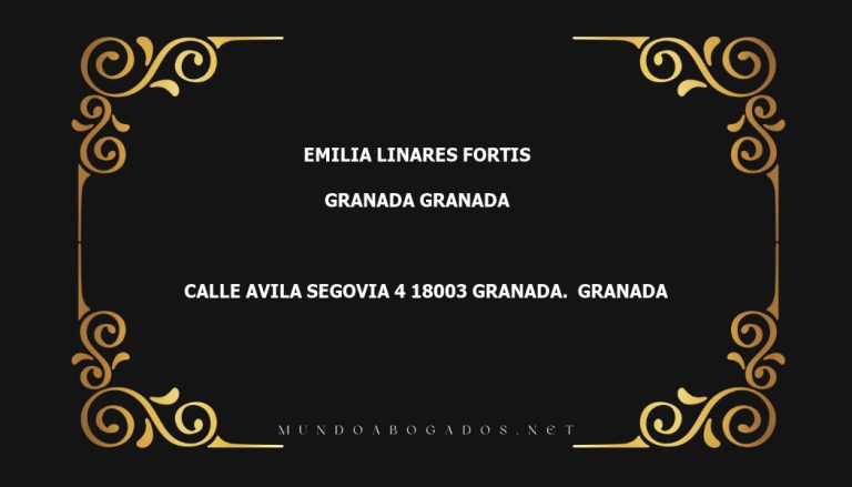 abogado Emilia Linares Fortis en la localidad de Granada