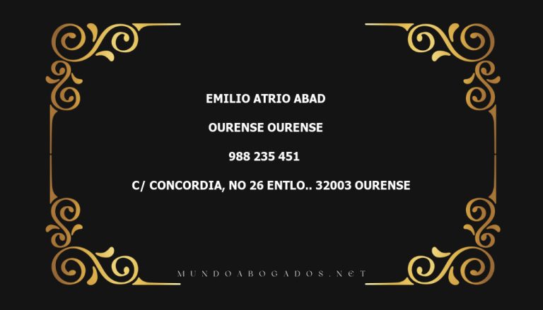 abogado Emilio Atrio Abad en la localidad de Ourense