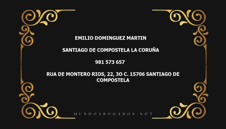 abogado Emilio Dominguez Martin en la localidad de Santiago de Compostela