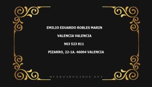 abogado Emilio Eduardo Robles Marin en la localidad de Valencia