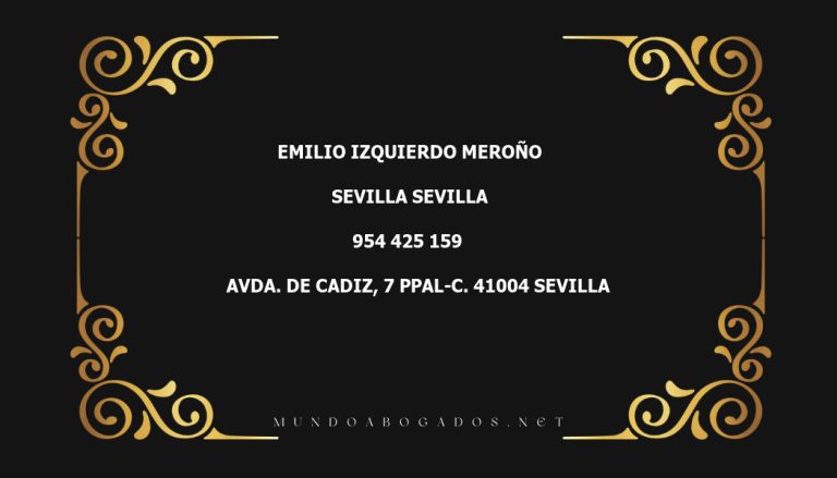 abogado Emilio Izquierdo Meroño en la localidad de Sevilla