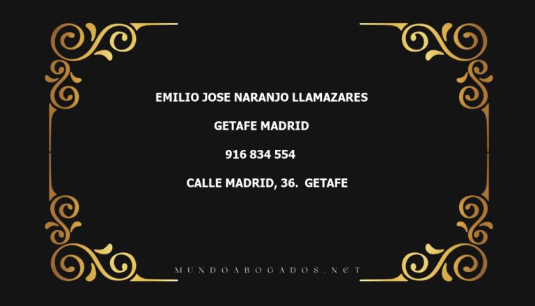 abogado Emilio Jose Naranjo Llamazares en la localidad de Getafe