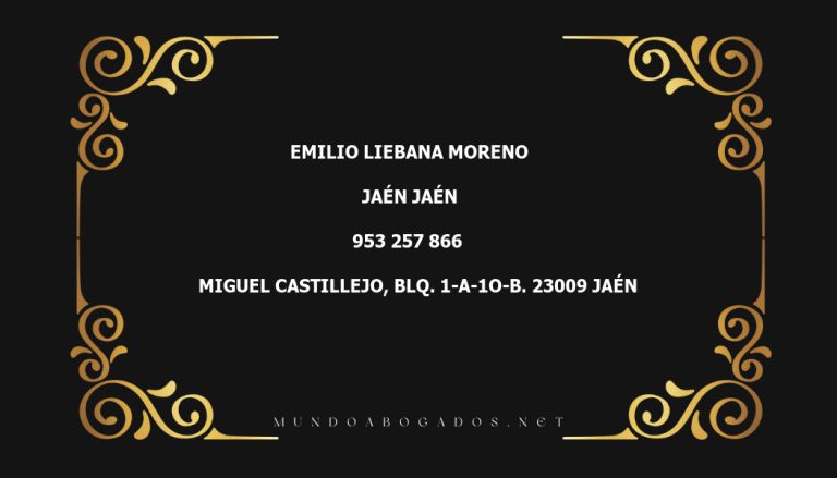 abogado Emilio Liebana Moreno en la localidad de Jaén