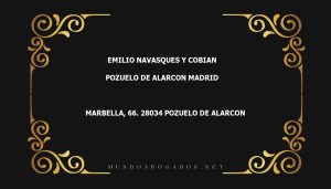 abogado Emilio Navasques Y Cobian en la localidad de Pozuelo de Alarcon