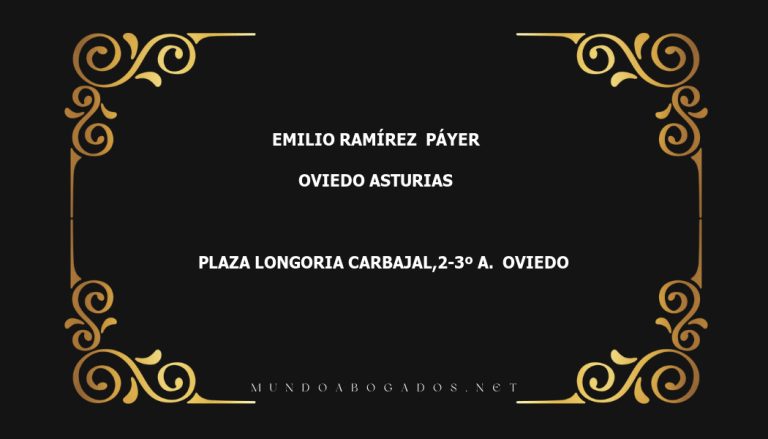 abogado Emilio Ramírez  Páyer en la localidad de Oviedo