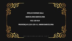 abogado Emilio Roman Sala en la localidad de Barcelona