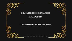 abogado Emilio Vicente Codoñer Ramírez en la localidad de Albal