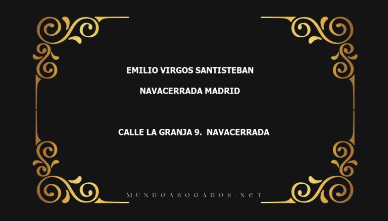 abogado Emilio Virgos Santisteban en la localidad de Navacerrada