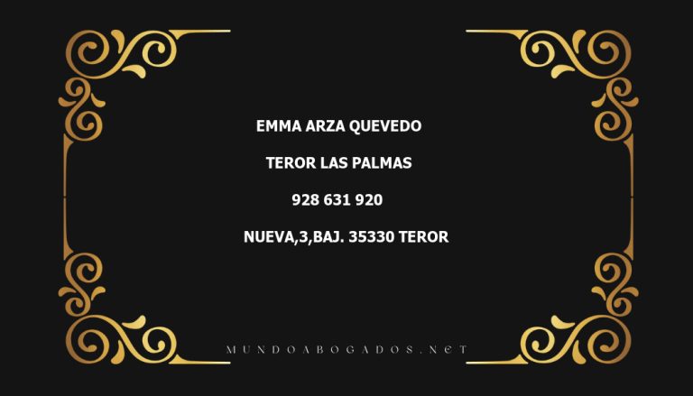 abogado Emma Arza Quevedo en la localidad de Teror