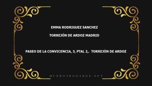 abogado Emma Rodriguez Sanchez en la localidad de Torrejón de Ardoz