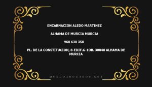 abogado Encarnacion Aledo Martinez en la localidad de Alhama de Murcia