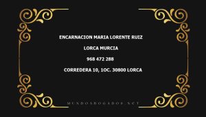 abogado Encarnacion Maria Lorente Ruiz en la localidad de Lorca