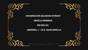 abogado Encarnacion Salvador Oyonate en la localidad de Armilla