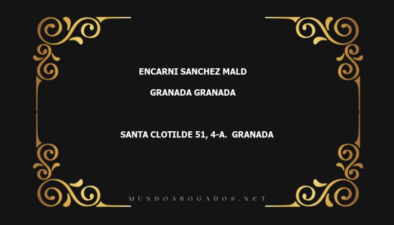 abogado Encarni Sanchez Mald en la localidad de Granada