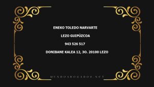 abogado Eneko Toledo Narvarte en la localidad de Lezo