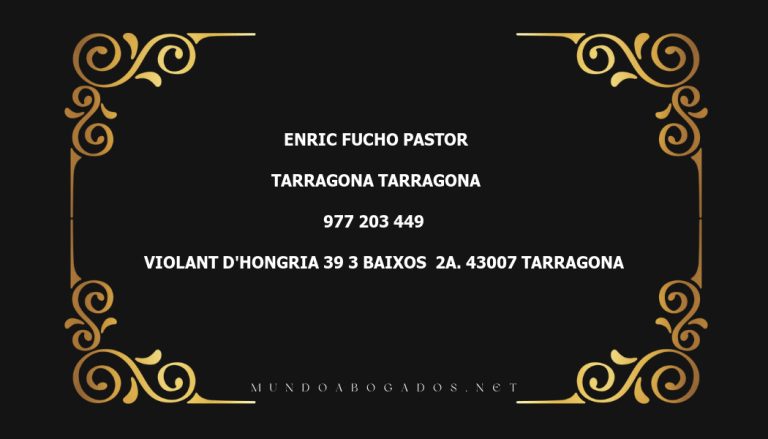 abogado Enric Fucho Pastor en la localidad de Tarragona