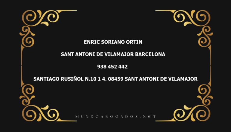 abogado Enric Soriano Ortin en la localidad de Sant Antoni de Vilamajor