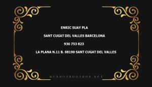 abogado Enric Suay Pla en la localidad de Sant Cugat del Valles