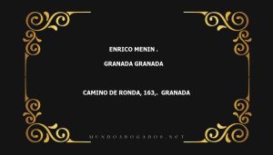 abogado Enrico Menin . en la localidad de Granada