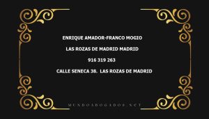 abogado Enrique Amador-Franco Mogio en la localidad de Las Rozas de Madrid