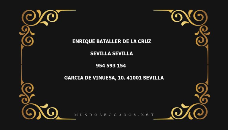 abogado Enrique Bataller De La Cruz en la localidad de Sevilla