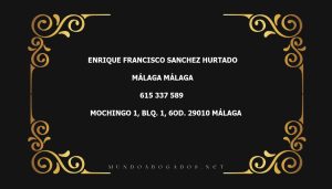 abogado Enrique Francisco Sanchez Hurtado en la localidad de Málaga