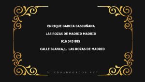 abogado Enrique Garcia Bascuñana en la localidad de Las Rozas de Madrid