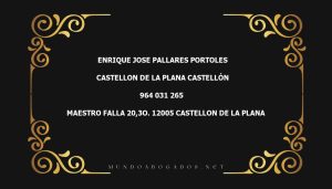 abogado Enrique Jose Pallares Portoles en la localidad de Castellon de la Plana