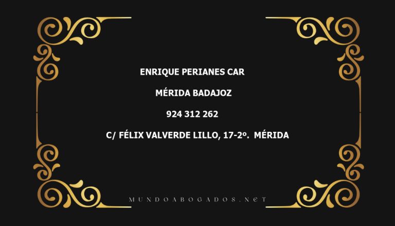 abogado Enrique Perianes Car en la localidad de Mérida