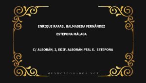 abogado Enrique Rafael Balmaseda Fernández en la localidad de Estepona