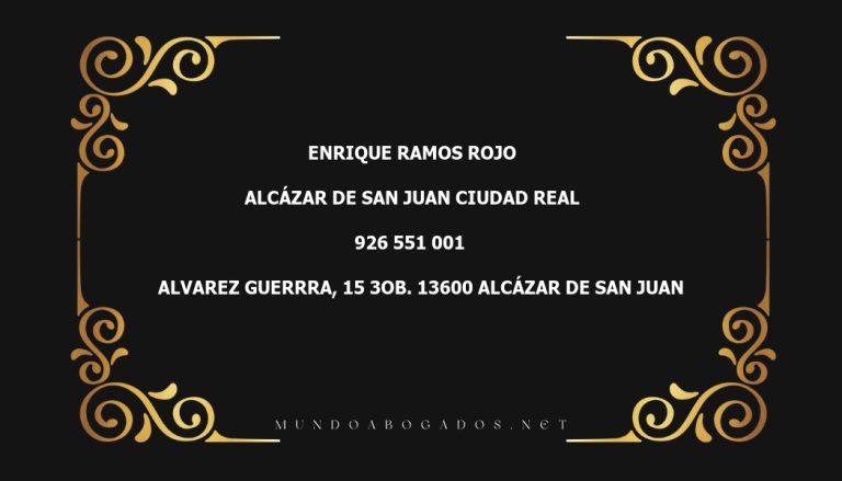 abogado Enrique Ramos Rojo en la localidad de Alcázar de San Juan