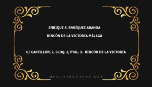 abogado Enrique S. Enríquez Aranda en la localidad de Rincón de la Victoria