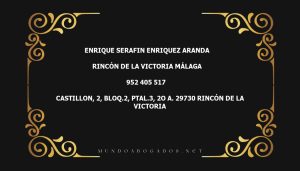 abogado Enrique Serafin Enriquez Aranda en la localidad de Rincón de la Victoria