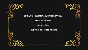 abogado Enrique-Tristan Girona Hernandez en la localidad de Toledo