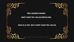 abogado Eric Romero Prades en la localidad de Sant Cugat del Valles