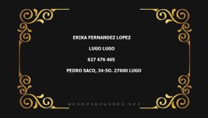 abogado Erika Fernandez Lopez en la localidad de Lugo