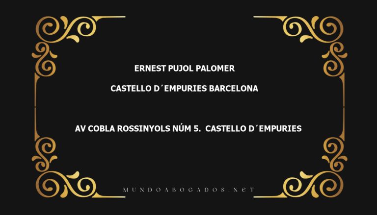 abogado Ernest Pujol Palomer en la localidad de Castello d´Empuries