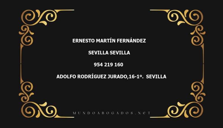 abogado Ernesto Martín Fernández en la localidad de Sevilla