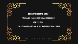 abogado Ernesto Mestre Roca en la localidad de Palma de Mallorca