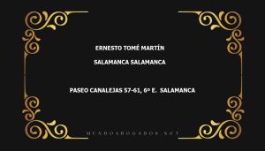 abogado Ernesto Tomé Martín en la localidad de Salamanca