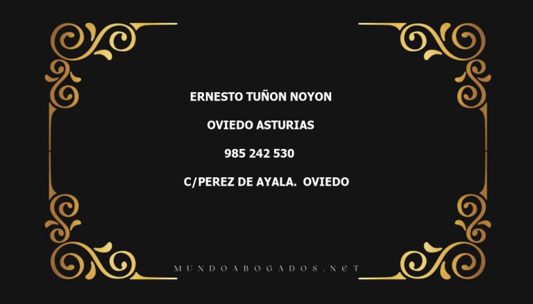 abogado Ernesto Tuñon Noyon en la localidad de Oviedo