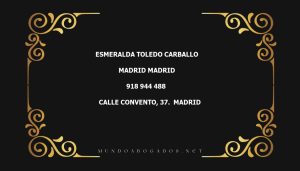 abogado Esmeralda Toledo Carballo en la localidad de Madrid